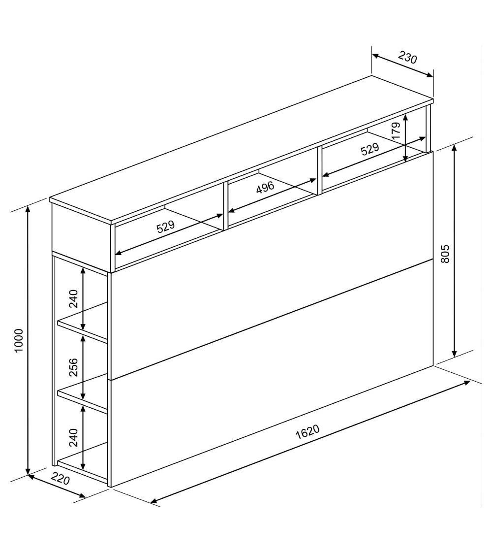 Cabecero cama 160 con almacenaje ONIX