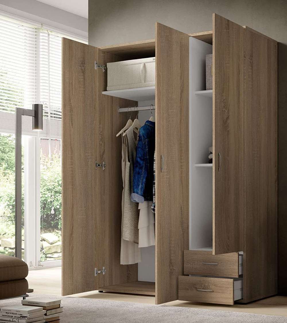 Armario 3 puertas + 2 cajones KALEB