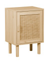 Mesita de noche de ratán 1 puerta CAMILE